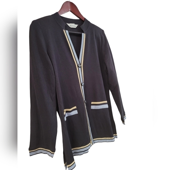 Misook Cardigan Women's Size Small Black Career Office Formal - Picture 2 of 5